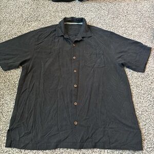 Tommy Bahama Black Casual Button Down Shirt